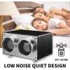 imageMOZSLY Double Watch Winder for Automatic Watches Quiet Motor PU LeatherBlack