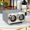 imageMOZSLY Double Watch Winder for Automatic Watches Quiet Motor PU LeatherGrey