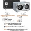 imageMOZSLY Double Watch Winder for Automatic Watches Quiet Motor PU LeatherGrey