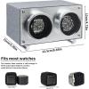 imageMOZSLY Double Watch Winder for Automatic Watches Quiet Motor PU LeatherGrey