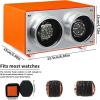 imageMOZSLY Double Watch Winder for Automatic Watches Quiet Motor PU LeatherOrange