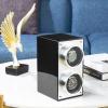 imageMOZSLY Double Watch Winder for Automatic Watches Slef Winding Box with Quiet Motor 12 Rotation Mode Setting Piano PaintingBlack