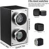 imageMOZSLY Double Watch Winder for Automatic Watches Slef Winding Box with Quiet Motor 12 Rotation Mode Setting Piano PaintingBlack