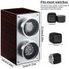 imageMOZSLY Double Watch Winder for Automatic Watches Slef Winding Box with Quiet Motor 12 Rotation Mode Setting Piano PaintingRed