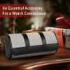imageMOZSLY Watch Roll Travel Case for Men and Women 3 slots Portable Box Organizer Storage Holder for Watches PU Leather OrangeBlack