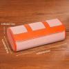 imageMOZSLY Watch Roll Travel Case for Men and Women 3 slots Portable Box Organizer Storage Holder for Watches PU Leather OrangeOrange