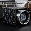 imageMOZSLY Watch Winder for Single Automatic Watches with Quiet Motor 12 Rotation Mode Setting LeatherBlack
