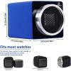 imageMOZSLY Watch Winder for Single Automatic Watches with Quiet Motor 12 Rotation Mode Setting LeatherBlue