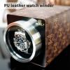 imageMOZSLY Watch Winder for Single Automatic Watches with Quiet Motor 12 Rotation Mode Setting LeatherBrown