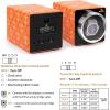 imageMOZSLY Watch Winder for Single Automatic Watches with Quiet Motor 12 Rotation Mode Setting LeatherOrange