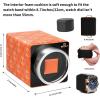 imageMOZSLY Watch Winder for Single Automatic Watches with Quiet Motor 12 Rotation Mode Setting LeatherOrange