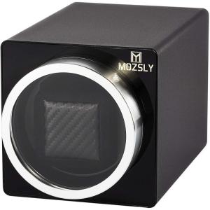 imageMOZSLY Watch Winder for Single Automatic Watches 12 Rotation Mode with Quite Motor MetalBlack