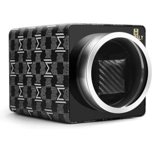 imageMOZSLY Watch Winder for Single Automatic Watches with Quiet Motor 12 Rotation Mode Setting LeatherBlack