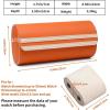 imageMOZSLY Watch Roll Travel Case 3 Slots Portable Box for Men and Women Watches Organizer Storage Holder PU LeatherOrange