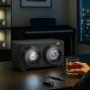 imageMOZSLY Double Watch Winder for Automatic Watches with Quiet Motor 12 Rotation Mode Setting AC Adapter or Battery Powered PU LeatherFull black