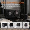 imageMOZSLY Double Watch Winder for Automatic Watches with Quiet Motor 12 Rotation Mode Setting AC Adapter or Battery Powered PU LeatherFull black