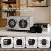 imageMOZSLY Double Watch Winder for Automatic Watches with Quiet Motor 12 Rotation Mode Setting AC Adapter or Battery Powered PU LeatherGrey