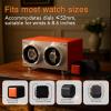imageMOZSLY Double Watch Winder for Automatic Watches with Quiet Motor 12 Rotation Mode Setting AC Adapter or Battery Powered PU LeatherOrange