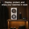 imageMOZSLY Double Watch Winder for Automatic Watches with Quiet Motor 12 Rotation Mode Setting AC Adapter or Battery Powered Piano PaintingBlack