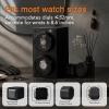 imageMOZSLY Double Watch Winder for Automatic Watches with Quiet Motor 12 Rotation Mode Setting AC Adapter or Battery Powered Piano PaintingFull black