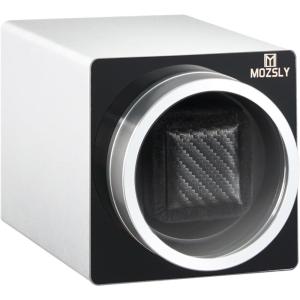 imageMOZSLY Watch Winder for Single Automatic Watches with Quiet Motor 12 Rotation Mode Setting AC Adapter Battery Powered Metal