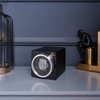 image:imageMOZSLY Watch Winder for Automatic Watches Single Rotating Watch Box with Quiet Motor 12 Rotation Mode Setting Battery Powered or AC Adapter PU LeatherBlack