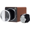 image:imageMOZSLY Watch Winder for Automatic Watches Single Rotating Watch Box with Quiet Motor 12 Rotation Mode Setting Battery Powered or AC Adapter PU LeatherBrown