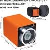 image:imageMOZSLY Watch Winder for Automatic Watches Single Rotating Watch Box with Quiet Motor 12 Rotation Mode Setting Battery Powered or AC Adapter PU LeatherOrange
