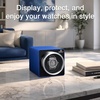 image:imageMOZSLY Watch Winder for Automatic Watches Single Rotating Watch Box with Quiet Motor 12 Rotation Mode Setting Battery Powered or AC Adapter PU LeatherBlue