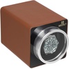image:imageMOZSLY Watch Winder for Automatic Watches Single Rotating Watch Box with Quiet Motor 12 Rotation Mode Setting Battery Powered or AC Adapter PU LeatherBrown