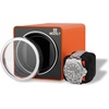 image:imageMOZSLY Watch Winder for Automatic Watches Single Rotating Watch Box with Quiet Motor 12 Rotation Mode Setting Battery Powered or AC Adapter PU LeatherOrange