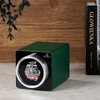 image:imageMOZSLY Watch Winder for Automatic Watches Single Rotating Watch Box with Quiet Motor 12 Rotation Mode Setting Battery Powered or AC Adapter PU LeatherGreen