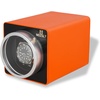 image:imageMOZSLY Watch Winder for Automatic Watches Single Rotating Watch Box with Quiet Motor 12 Rotation Mode Setting Battery Powered or AC Adapter PU LeatherOrange