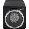 image:imageMOZSLY Watch Winder for Automatic Watches Single Rotating Watch Box with Quiet Motor 12 Rotation Mode Setting Battery Powered or AC Adapter PU LeatherBlack