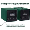 image:imageMOZSLY Watch Winder for Automatic Watches Single Rotating Watch Box with Quiet Motor 12 Rotation Mode Setting Battery Powered or AC Adapter PU LeatherGreen