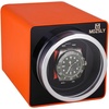 image:imageMOZSLY Watch Winder for Automatic Watches Single Rotating Watch Box with Quiet Motor 12 Rotation Mode Setting Battery Powered or AC Adapter PU LeatherOrange
